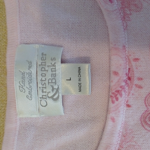 CHRISTOPHER & BANKS 2 PIECE  PAISLEY PRINT TOP SIZE LARGE - Picture 4 of 5